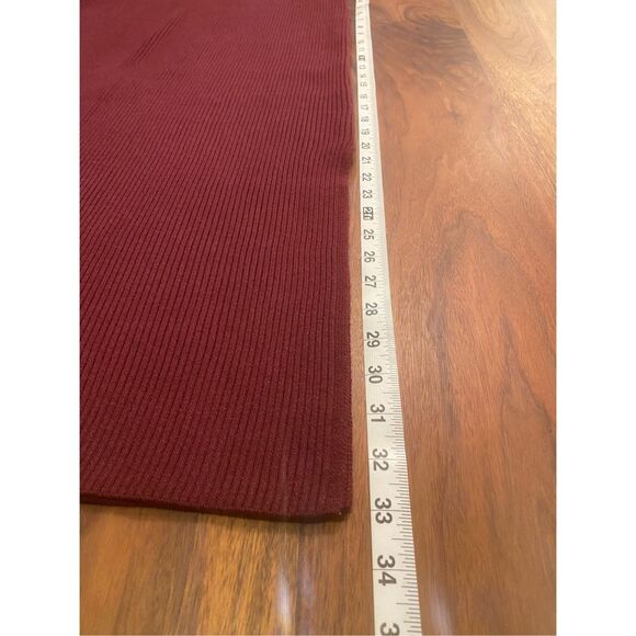 Fortune + Ivy Women's Burgundy Annella Fitted Ribbed Top & Skirt Set Small NWT - Picture 10 of 16